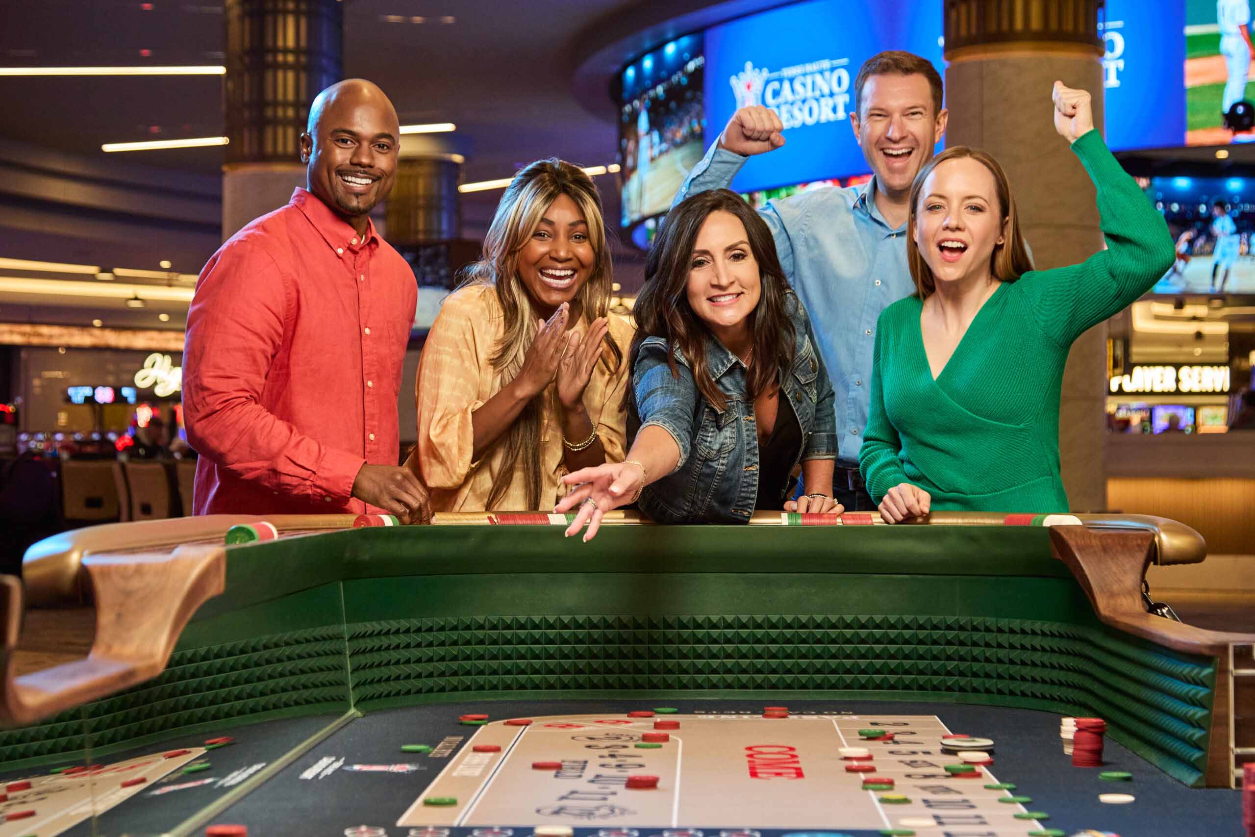 People playing table games at Terre Haute Casino Resort