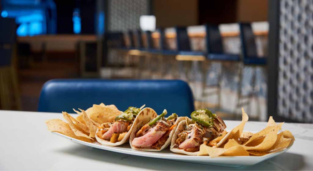 Tuna Tacos at Altitude Bar Lounge at Terre Haute Casino Resort in Terre Haute, IN