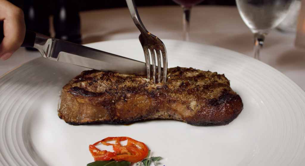 Steak at Four Cornered Steakhouse in Terre Haute, IN