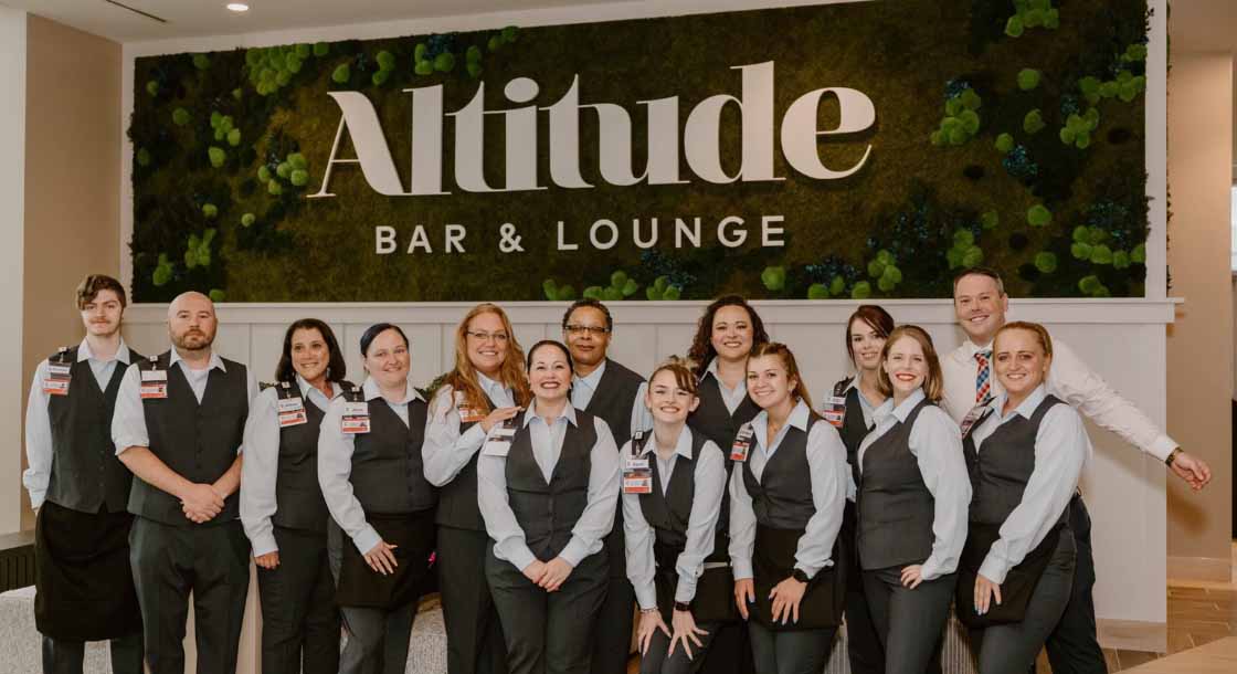 Staff at Altitude Bar & Lounge at Terre Haute Casino Resort in Terre Haute, IN